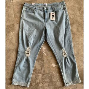 Denizen From Levi's Women's Mid Rise Slim Boyfriend Jeans Size 22 Blue Stretch